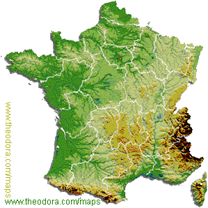 kaart frankrijk